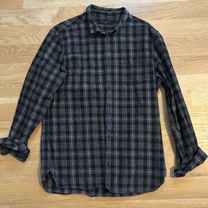 All saints Black and grey button down shirt